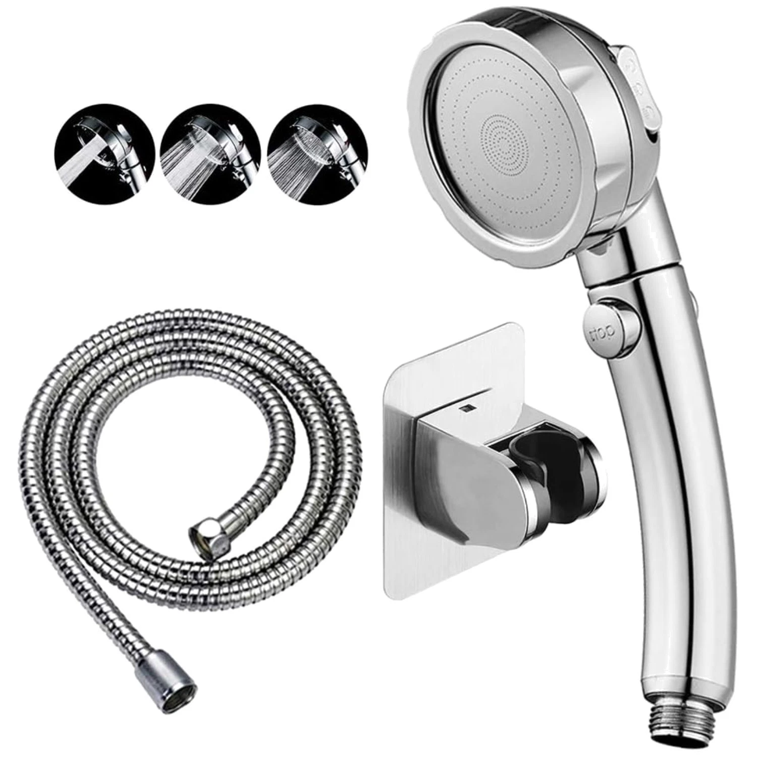 Adjustable Shower Head with Pause Switch - Easy Installation