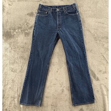 Vintage Levi's 517 Boot Cut Jeans Mens 36x32 Red Tab Dark Wash USA Made Y2K