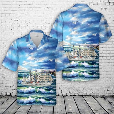 Golden Horizon Yatch Hawaiian Shirt