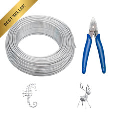 12 Gauge Silver Aluminum Craft Wire 100ft Armature Sculpting Wire With Pliers