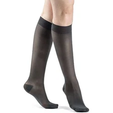 SIGVARIS Women’s Style Sheer 780 Closed Toe Calf-High Socks 20-30mmHg (NightShad