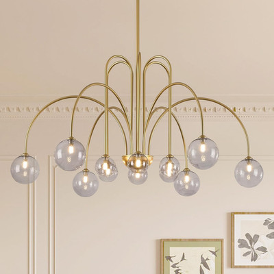 Gold Chandeliers 12 Lights Modern Sputnik Chandelier Large L52 Mid Century Ceili