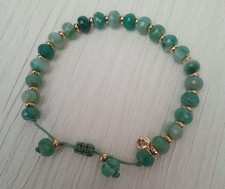 Lola Rose Amazonite/ Green Quartzite Bracelet with Pouch .