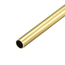 Brass Round Tube 300mm Length 10mm OD 0.5mm Wall Thickness Seamless Pipe Tubing