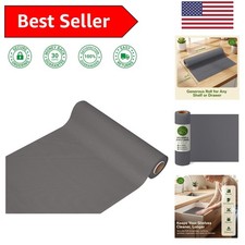 Non-Slip Gray Kitchen Cabinet Liners 12" x 33FT - Eco-Friendly  Elegant Design