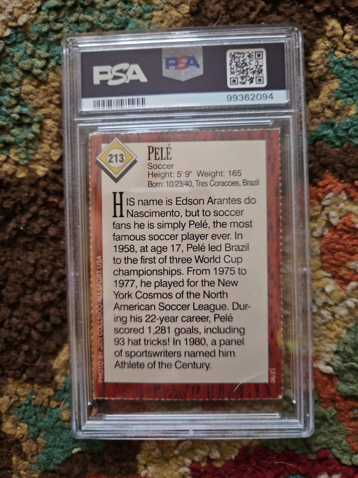 1990 Sports Illustrated for Kids Legend Pelé #213 view 2