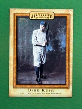 2010 Topps Baseball Ruth Sold to the Yankees History of the Game #HOTG7