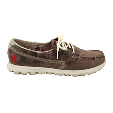 Womens 9 Skechers On the Go Tide Gogamat Slip On Boat Shoes Sneakers Brown 13806
