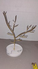 Rachel Zoe Shabby Chic Gold Tree Branch Jewelry Display Holder 11”