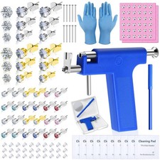 Professional Ear Piercing Gun Kit, Reusable Ear Piercing Machine with Colorful C