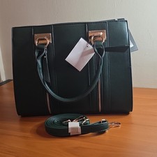 Dark Green Satchel Top Handle Bag Zip Medium ...