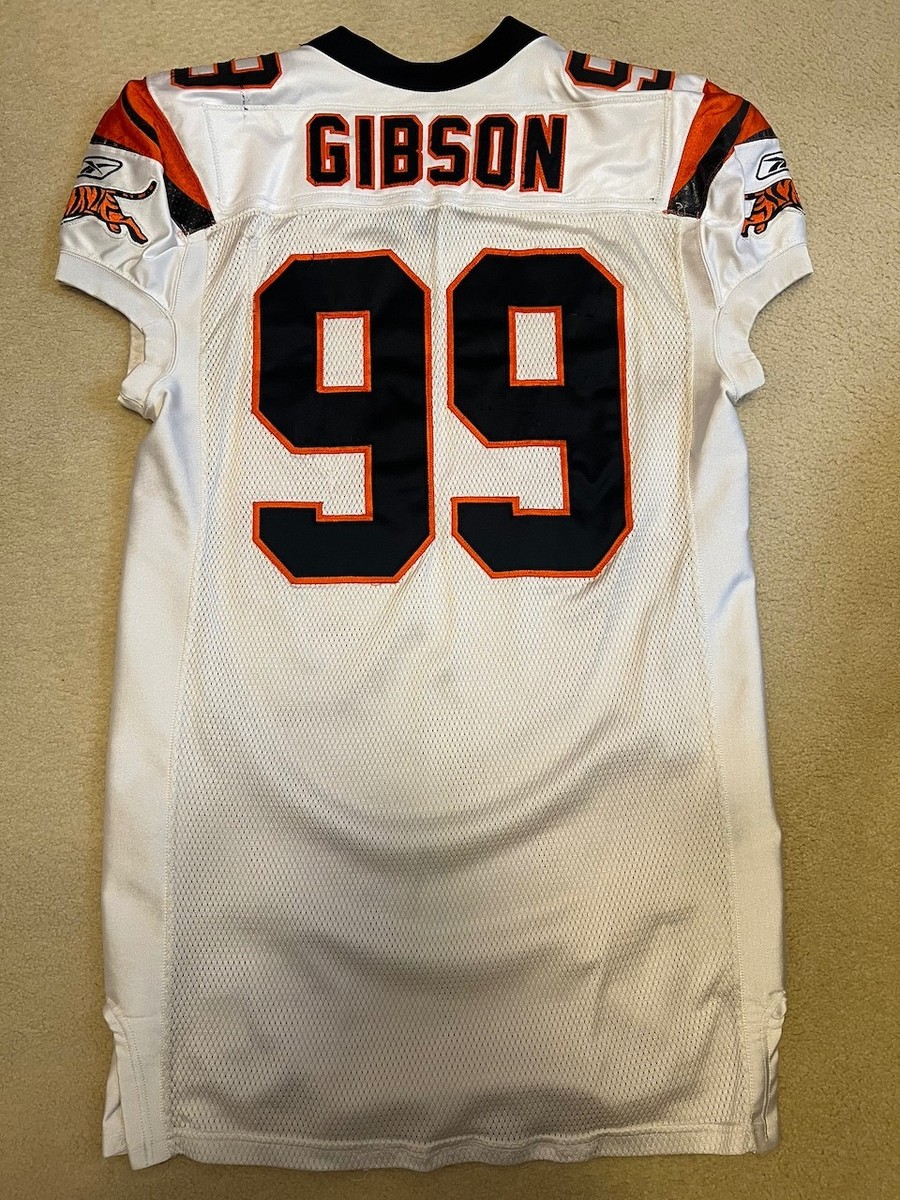 Cincinnati Bengals Game Worn 2001 Reebok Oliver Gibson #99 white