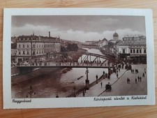 Nagyvarad Oradea Erdely Transylvania Romania Kőrös river little bridge postcard