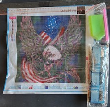 Diamond Art L1702 Eagle and Flag 24x24 cm