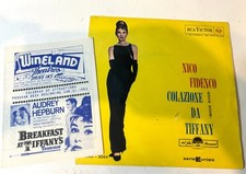 Breakfast At Tiffanys Audrey Heburn related 2 items - 1961 45rpm & 1962  flyer
