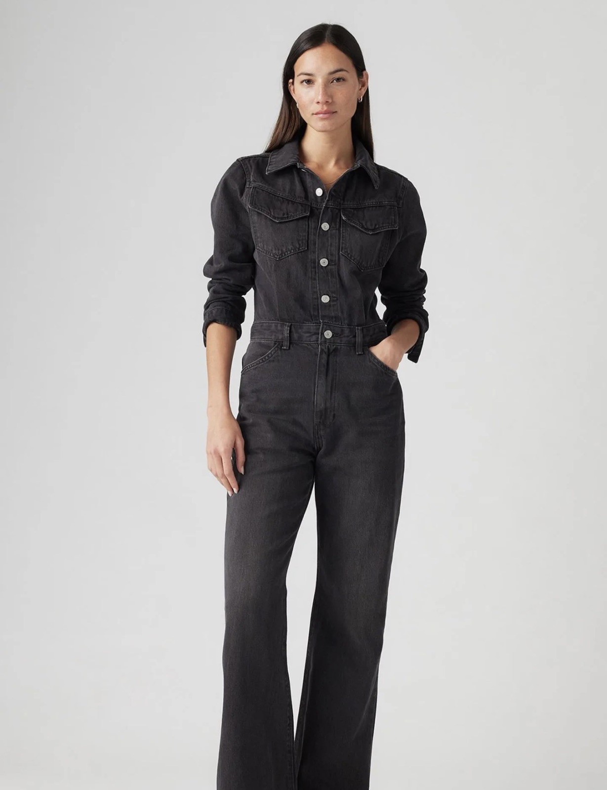 NEW Levi’s Western Women’s Jumpsuit Size 24 Black Denim BNWT RRP £110.00