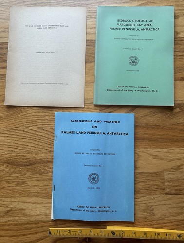 3 Technical Reports On Geology, Weather, Travel - Antarctica 1945, 1950's