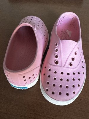 Childrens Native Princess Pink Shell White Miller Shoes