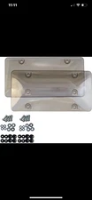 2x Clear Tag License Plate Shield Cover and Frame Truck Car