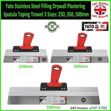 Image of Yato Stainless Steel Filling Drywall Plastering Spatula Taping Trowel 3 Sizes