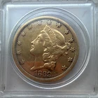1869 $20 Double Eagle Gold Coin Liberty Head Pre-1933 US Uncertified