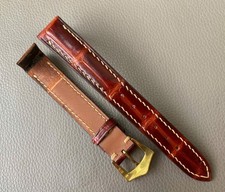 Open Lug Brown Genuine leather Watch Strap Band size1415 16 17 18 19 20 21 22...