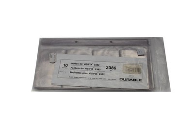 Durable - Visitenkartenhüllen 10 Stück, VISIFIX , 2382, 2386, , transparent