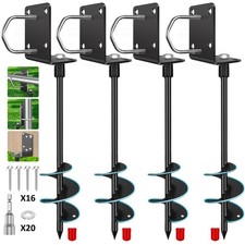 Multi-Purpose Trampoline Stakes, 4-Piece Set Mobile Home Anchors, 1... Fast Ship