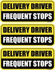 Delivery Driver Frequent Stops Car Magnet - Colorful, Refl Color: Yellow/Black