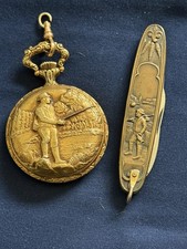 Arnex 17 Jewel Incabloc Swiss Hunting Case Pocket Watch  Pocket Knife  River  