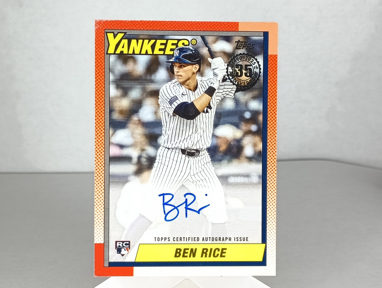 2025 Topps Series 2 - 1990 Topps Baseball Autographs Ben Rice #90B2-BRI (AU, RC)