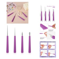 4Pcs Diamond Tipped Bead Reamer for Jewelry Making Beading Hole Enlarger Tool...