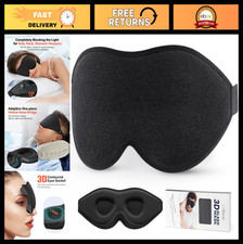3D Contoured Sleep Mask for Side Sleepers, Light Blocking Eye Mask, Soft  Breat