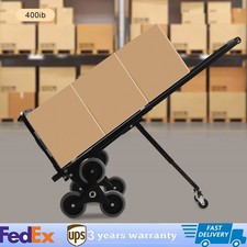 Heavy Duty Stair Climbing Cart Folding Hand Truck Dolly w/ Wheels 551lb Capacity