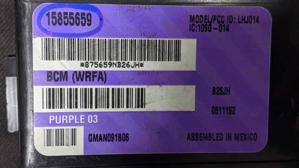 Módulo de computadora de control de carrocería Pontiac Torrent Equinox 2005-2006 BCM BCU 15855659 Foto 2 de 2