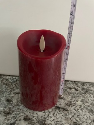 Luminara Real Flame-Effect Red Flameless Candle in Box.