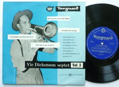 Vic Dickenson Septet Vol 3 10''LP Vanguard PPT12015 EX/EX 1954 10 inch LP
