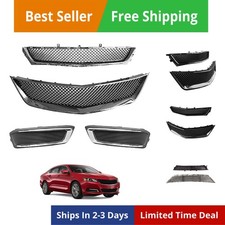 Impala Grille Front Upper And Lower Grille With Fog Light Cover Set Compatibl...