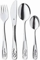 Wmf Tiere Kinderbesteck Set Set 4-Teilig, Kinderbesteck Edelstahl, Besteck