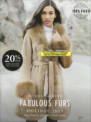DONNA SALYER'S FABULOUS FURS Faux Fur Fashion CATALOG Holiday 2019 - 64 Pages