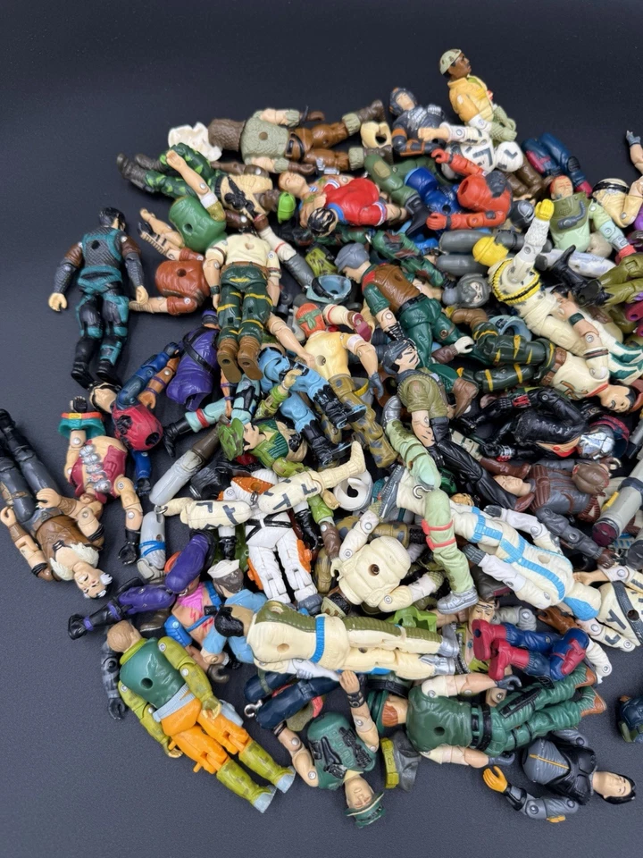 Vintage 1980s & 90s GI Joe Cobra Huge Broken Figure Parts Lot Original - Image 2 of 4