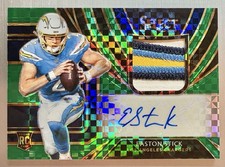 Easton Stick 2019 Panini Select Rookie Patch Auto Emerald #’d 5/5 Chargers Rc