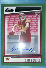 Panini 2022 Score Rookies Sam Howell Rookie Auto Washington Commanders #304