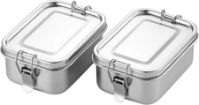 Small Stainless Steel Food Storage Containers Set | Reusable Metal Lunch Snack B