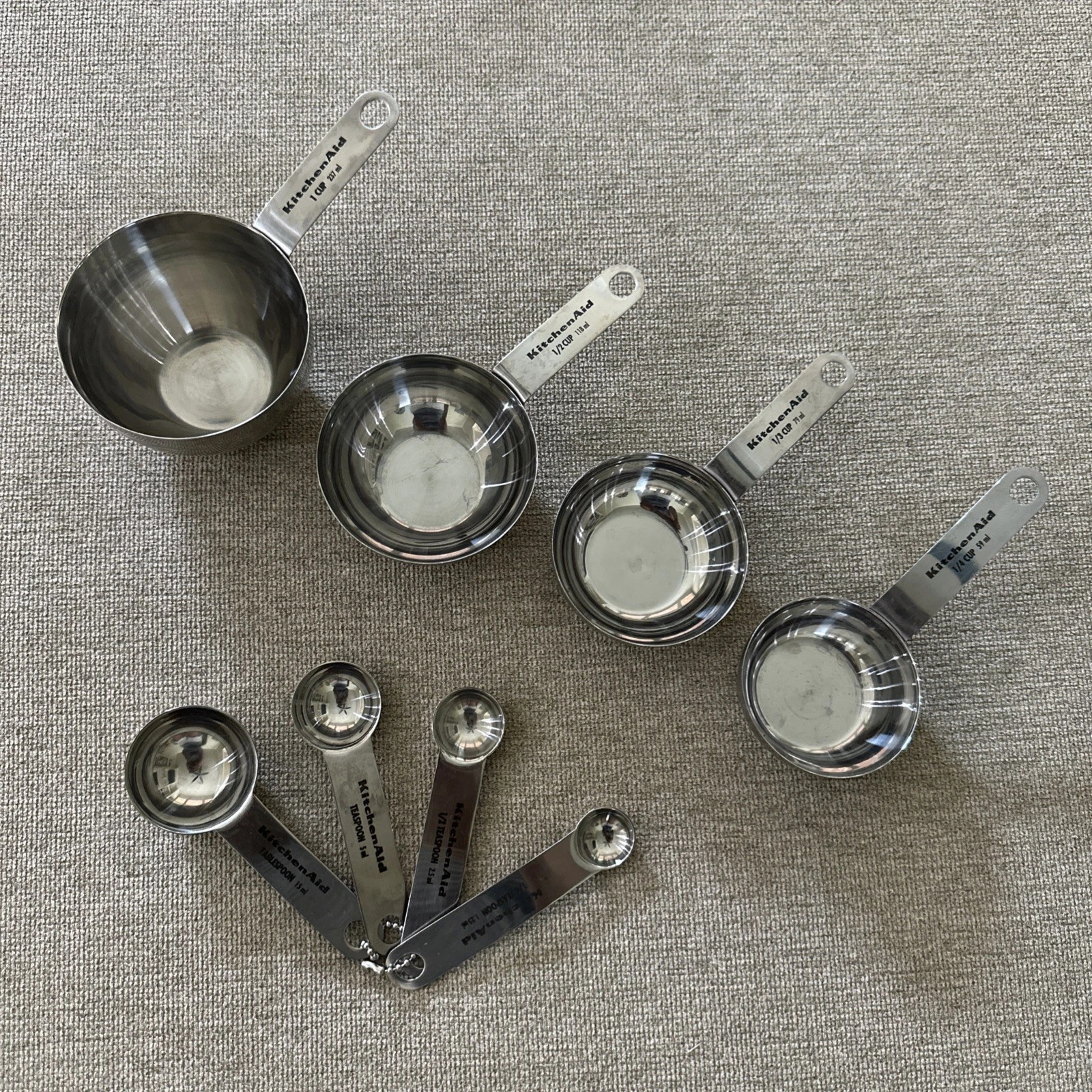 KitchenAid Professional Stainless Steel Measuring Cups and Spoons Set of 8