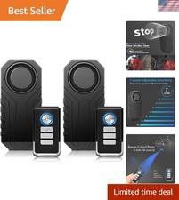 Bike Alarm with Remote 2Pack, 113dB Wireless Vibration Motion Sensor Motorcyc...