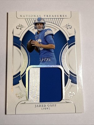 2025 National Treasures Football Jared Goff Treasured Patches 2 Color Patch /25
