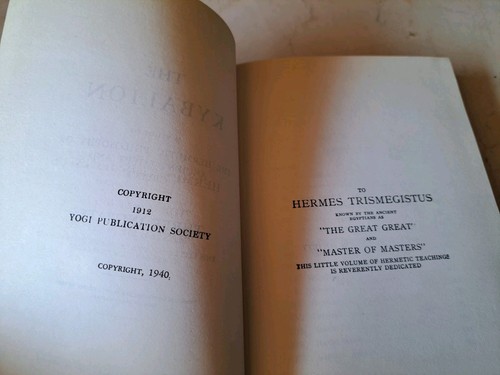 The Kybalion Three Initiates Hermetic Philosophy 1940 Yogi Publication Society - Picture 6 of 6