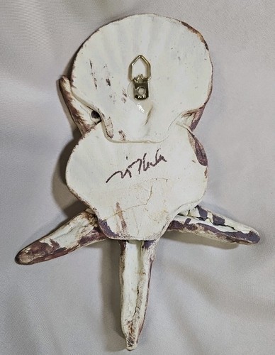 Stone Starfish Calypso Plaque Handmade Signed Nana Thebus 9 1/2" H - 7" W Rare - Picture 2 of 7