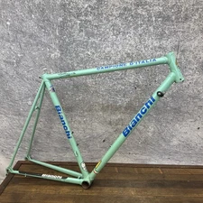 Vintage Bianchi Campione D'Italia Road Bike Frame 55cm Celeste Italy 700c 130mm
